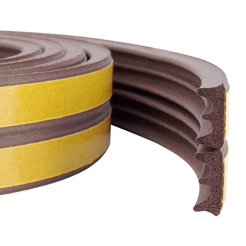 Уплотнитель Е профиль КОРИЧНЕВЫЙ (75 м.) (двойной)