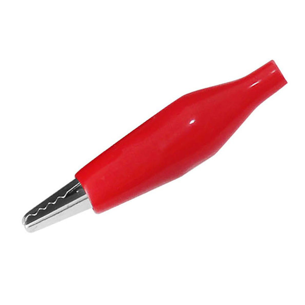 Зажим изолированный крокодил 10А красный ТДМ