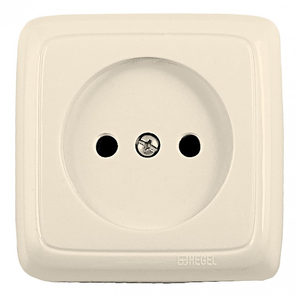 Розетка наружная 1-ая HEGEL (сл/кость)