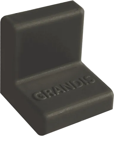 Уголок с заглушкой 25х25 Черный