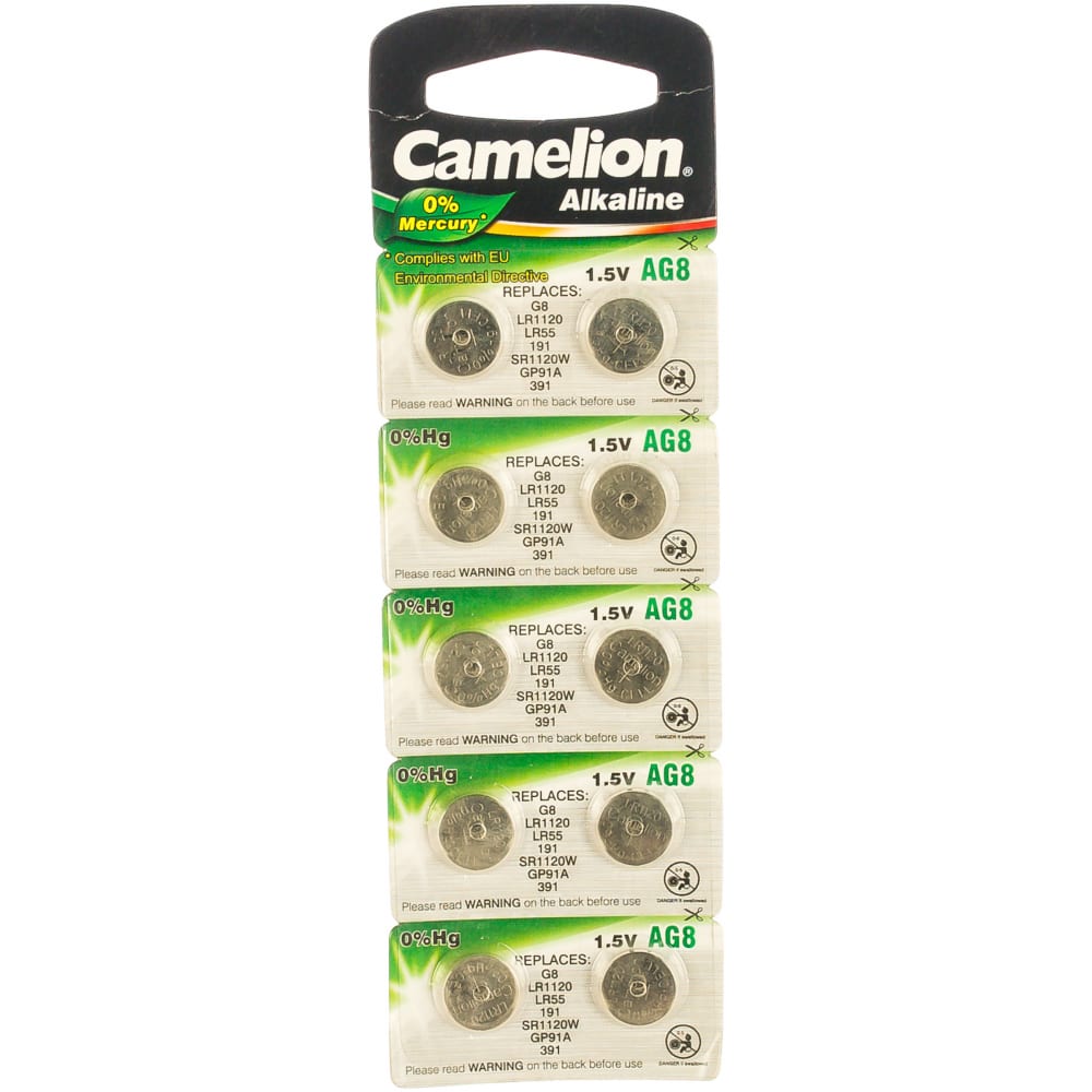 Эл. питания Camelion G08(391; LR1120) (часовая)