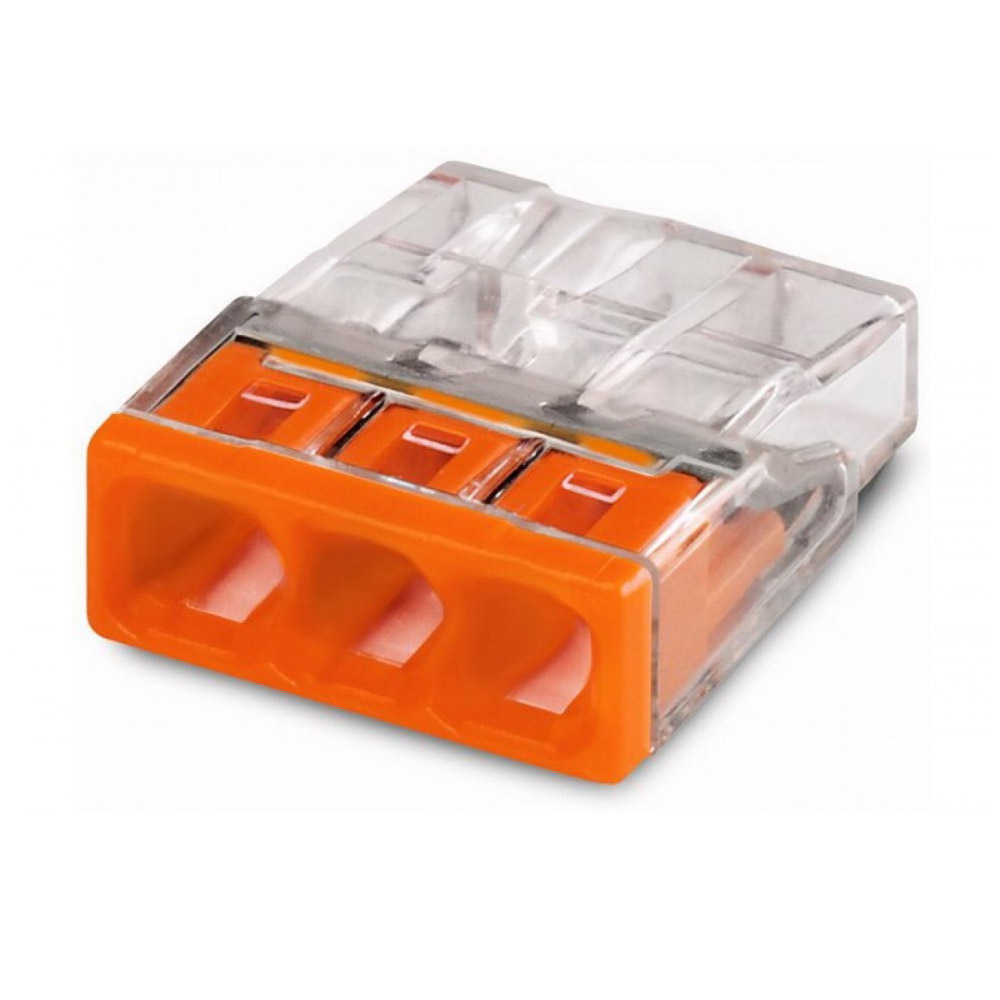 Клемма 3 х 2,5 с пастой (Wago для жест/кабеля)