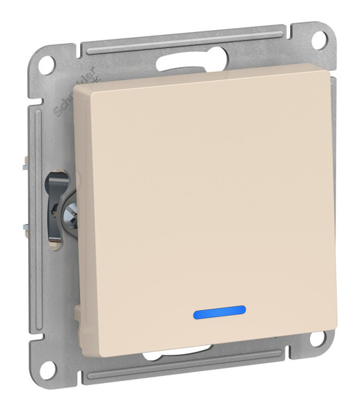 Переключатель скрытый 1-ый/индикатор ATLASDESIGN (бежевый) Переключатель скрытый 1-ый/индикатор ATLASDESIGN (бежевый)