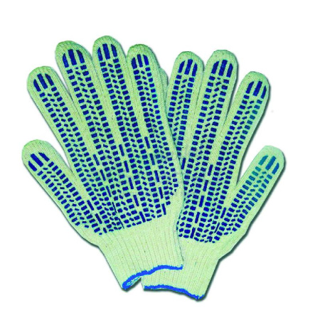 Перчатки х/б с ПВХ "протектор" 6 нитей (200)-