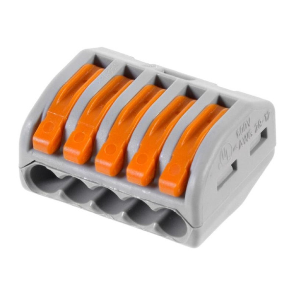 Клемма 05 х 2,5 с рычагами (Wago для мягк/кабеля)