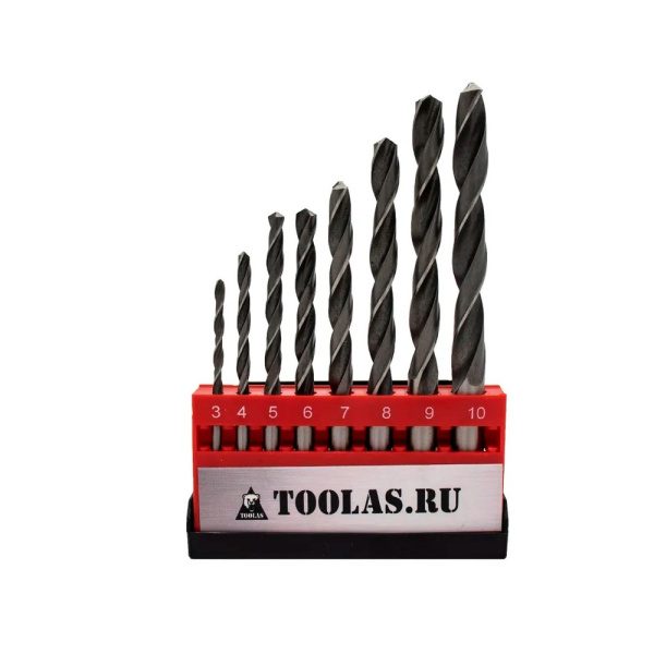 Набор сверл по металлу Toolas 3 - 10 мм(8шт.)