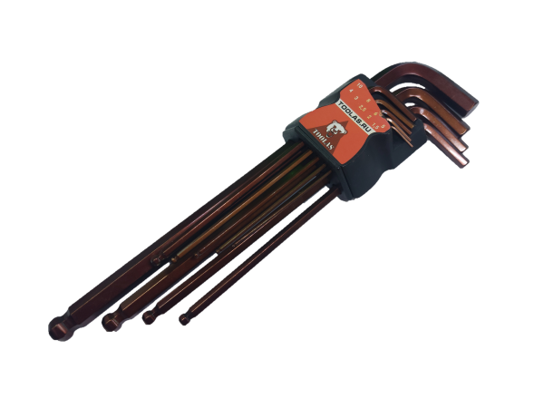 Набор угловых шестигранников "Toolas" 9 шт. удлиненные (HK-003)