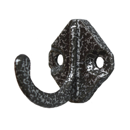 Крючок-вешалка одинарный серебро (№25)