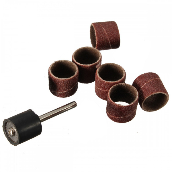 Набор наждачных цилиндров с оправкой, 7шт(Ф)