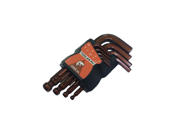 Набор угловых шестигранников "Toolas" 9 шт. короткие (HK-001)