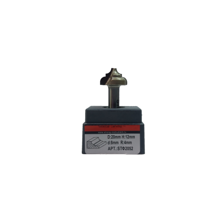 Фреза пазовая фасонная STF 2052  08 х 20 х 12 R4