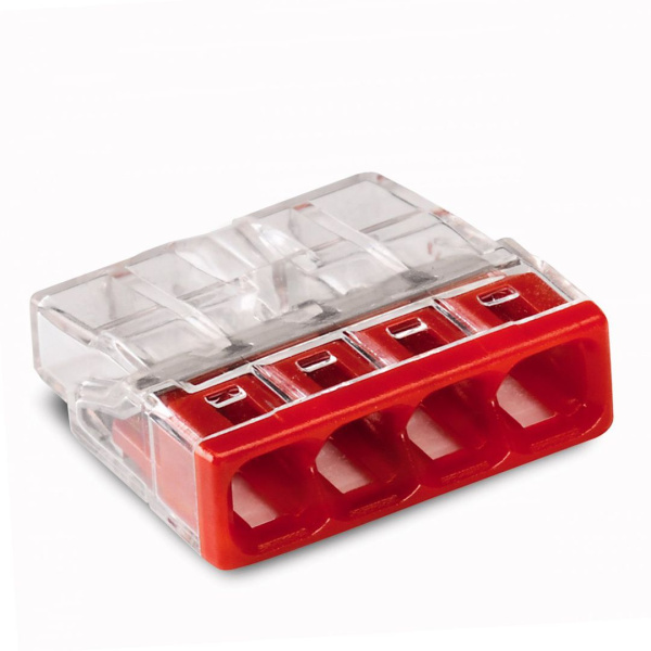 Клемма 4 х 2,5 с пастой (Wago для жест/кабеля)