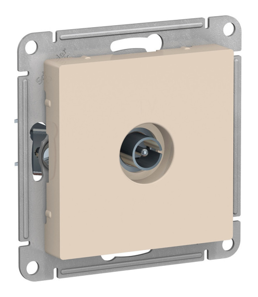 Розетка скрытая TV  ATLASDESIGN  (бежевая) Розетка скрытая TV  ATLASDESIGN  (бежевая)
