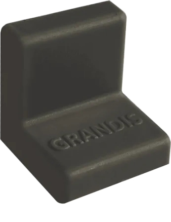 Уголок с заглушкой 25х25 Черный