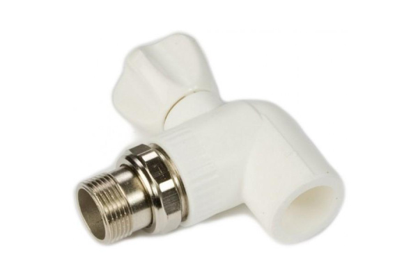 ППР кран д/радиатора разборный 20х1/2 угловой