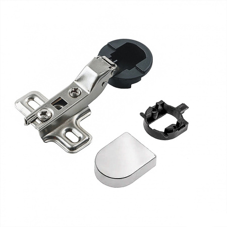 Петля (стекл.) накладная с хром. заглушкой