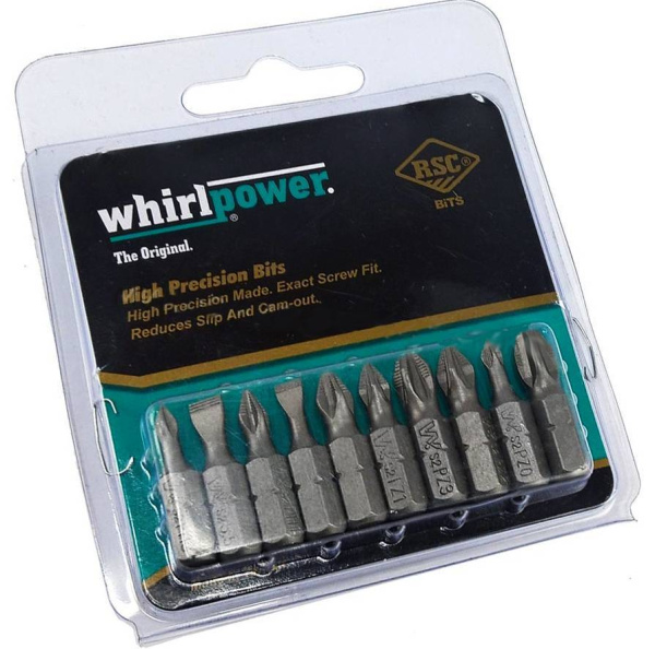 Набор насадок WP 10 шт. PH/PZ/SL - 25 мм.