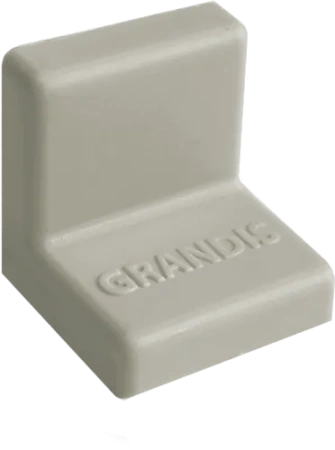 Уголок с заглушкой 25х25 Серый