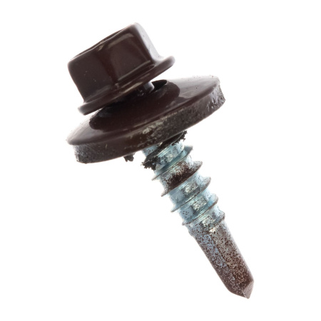 Саморез кровельный 5,5 х 25 (8017 коричневый) 3500