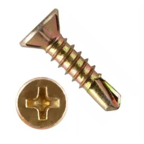 Саморез оконный 3,9 х 16 со сверлом (желтый)