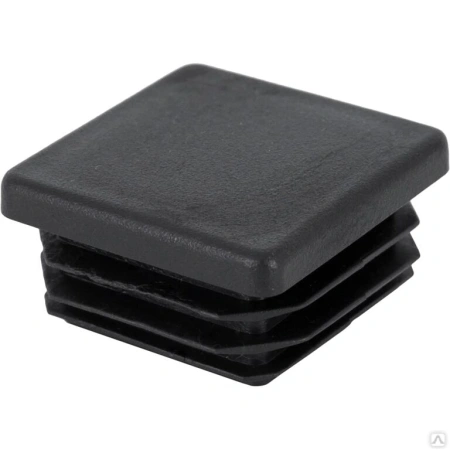 Заглушка для труб квадратная 25х25мм черная(300)