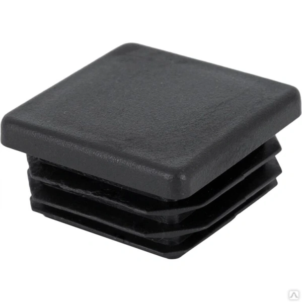 Заглушка для труб квадратная 25х25мм черная(300)