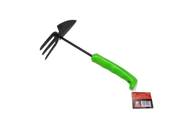 Мотыжка комбинированная , лепесток +3 зуба, зел. рукоятка
