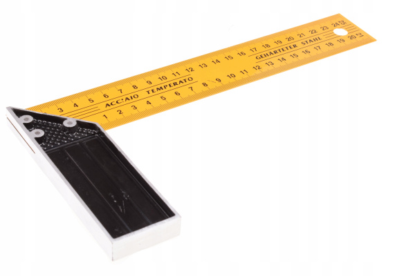Угольник столярный желтый 250 мм