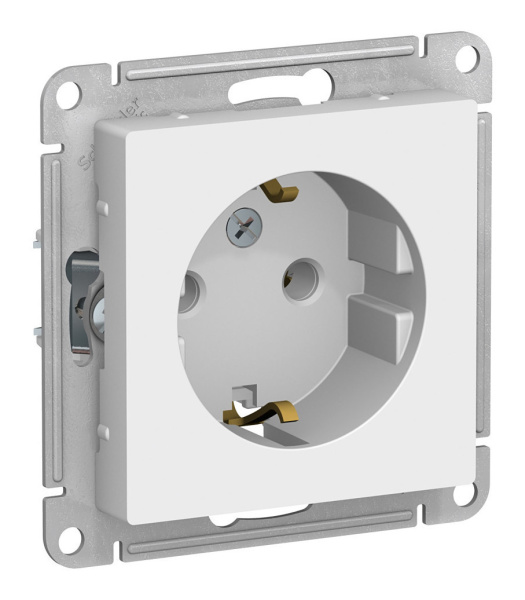 Розетка скрытая 1-ая с заземл. ATLASDESIGN (белая) Розетка скрытая 1-ая с заземл. ATLASDESIGN (белая)