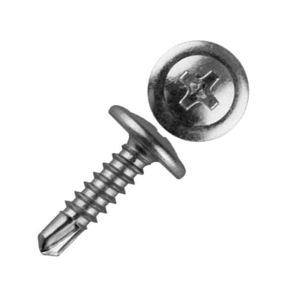 Саморез с прессшайбой - сверло 4,2 х 19 (А2)