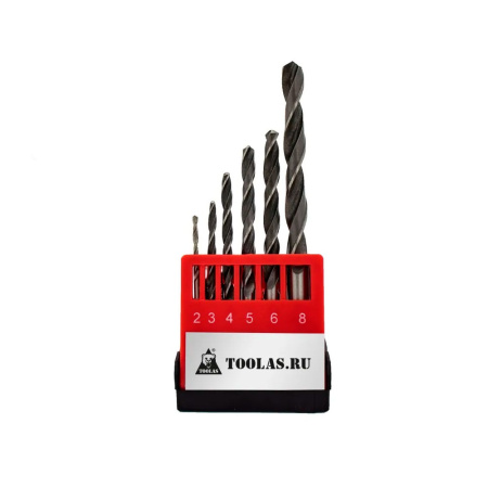 Набор сверл по металлу Toolas 2 - 8 мм(6шт.)