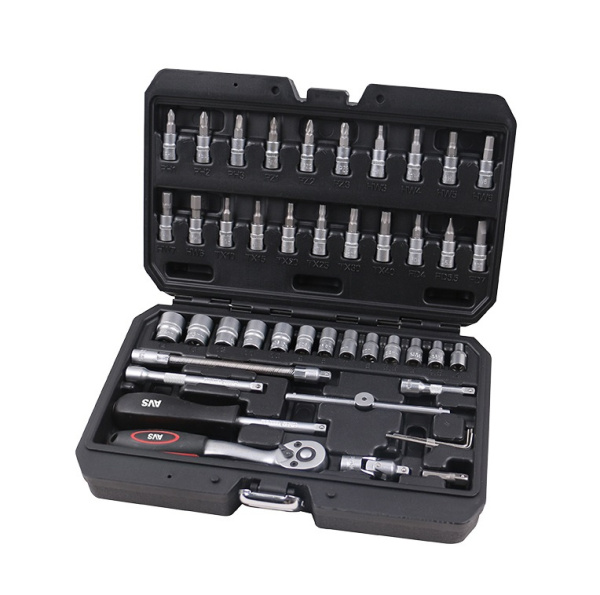 Набор головок  1/4", Cr-V 46 предм. (WP,Stels,AVS)