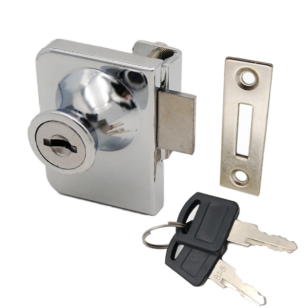 Замок мебельный для двух стеклянных дверей