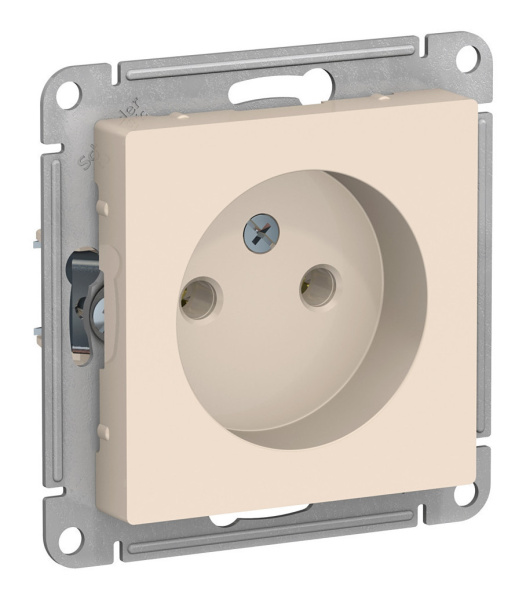 Розетка скрытая 1-ая ATLASDESIGN (бежевая) Розетка скрытая 1-ая ATLASDESIGN (бежевая)