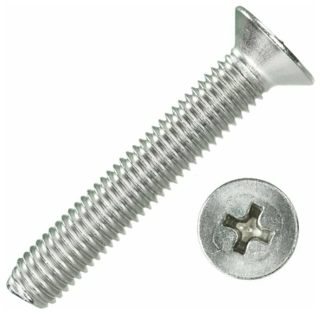 Винт с потайной головкой М08 х 090