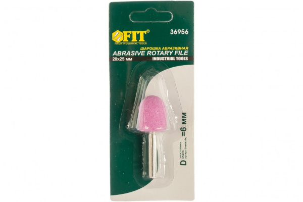 Шарошка абразивная, конус полукруглый 25х25х6 (Ф)*