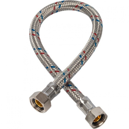 Подводка для воды 1/2" Г/Г 1,0м(нерж)