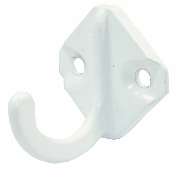 Крючок-вешалка одинарный бел (№25)