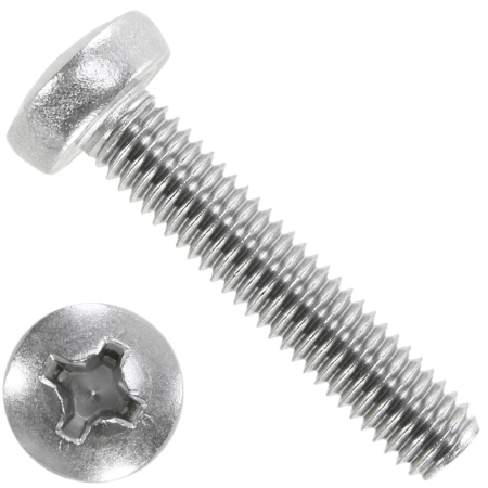 Винт с полукруглой головкой М04 х 050