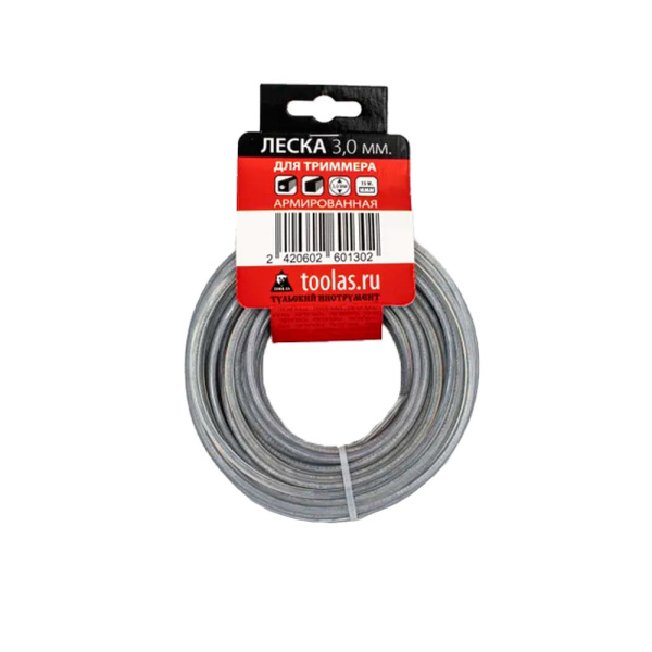 Леска для триммеров квадрат/стальной сердечник 03,0мм  (15 м.)