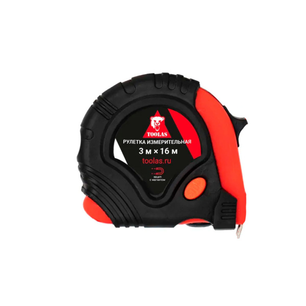 Рулетка МАГНИТ 03 м х 16 мм (12) (Toolas)