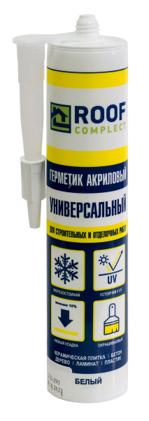 Герметик АКРИЛОВЫЙ  белый, 310 мл. (24)