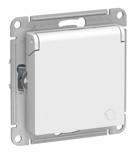 Розетка скр. 1-ая с заземл/крышка ATLASDESIGN (белая) Розетка скр. 1-ая с заземл/крышка ATLASDESIGN (белая)