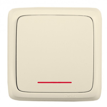 Переключатель нар 1-кл./индикатор HEGEL (сл/кость)