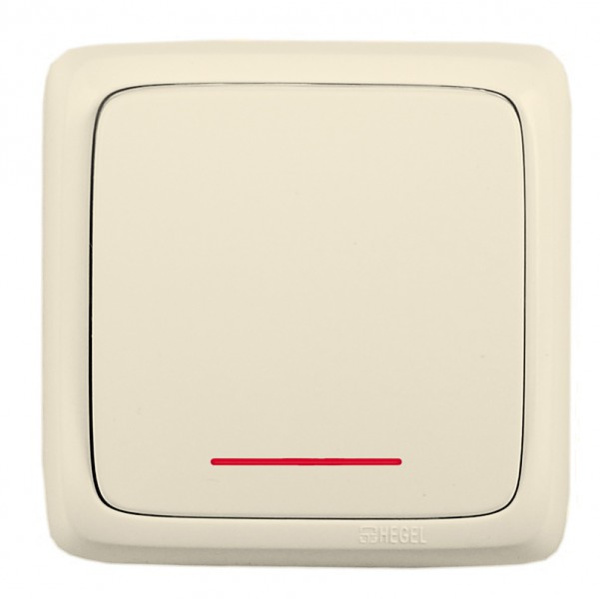 Выкл. наружный 1-кл./индикатор HEGEL (сл/кость)