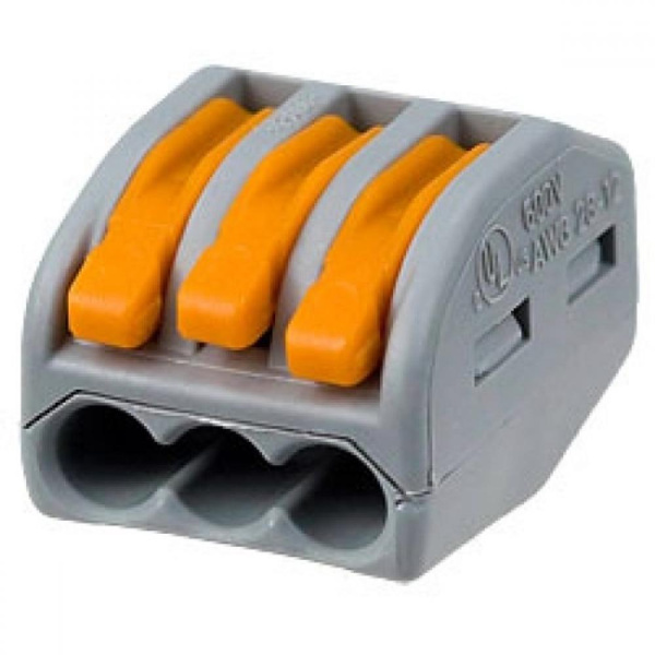 Клемма 03 х 2,5 с рычагами (Wago для мягк/кабеля) "