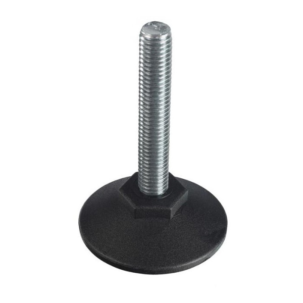 Опора регулируемая М10 х 56(61) с черным подпятником