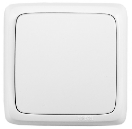 Переключатель наружный 1-кл. HEGEL (белый)