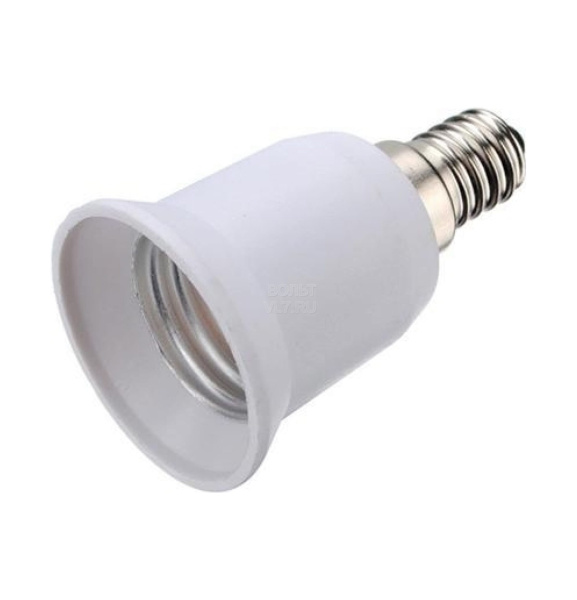 Переходник с Е14 на Е27 (белый, черный)