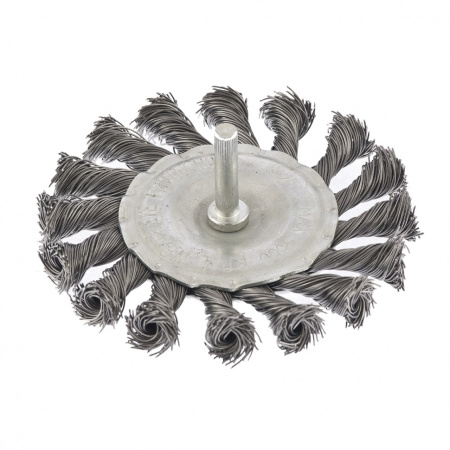 Щетка для дрели плоская (крученая пров-ка) 100 мм